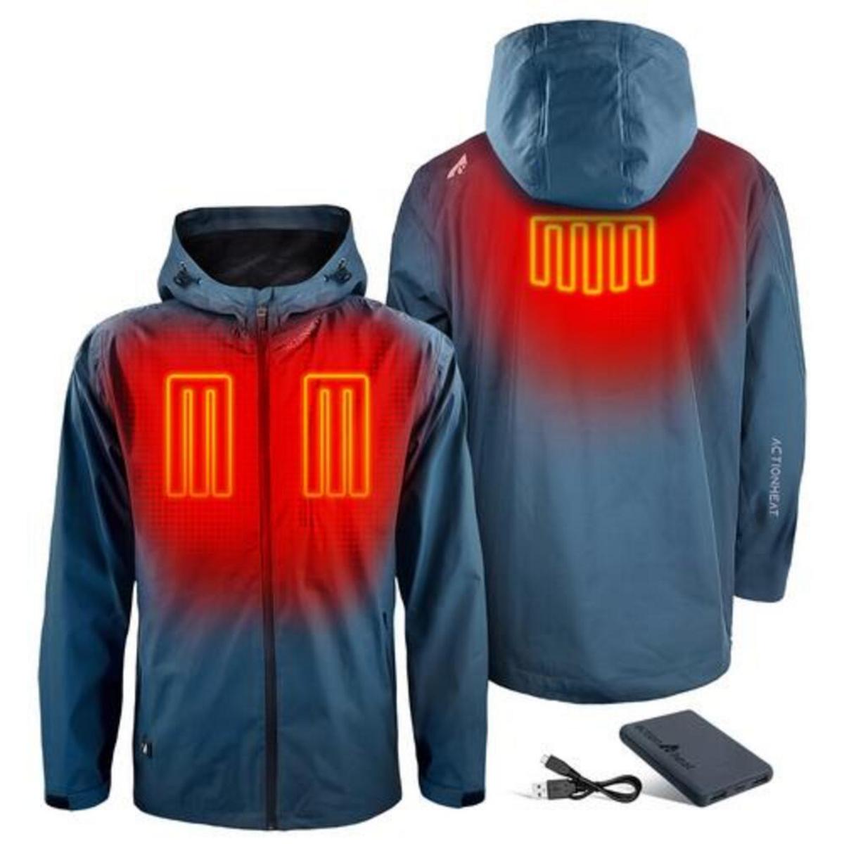 Open Box ActionHeat 5V Men's Battery Heated Rain Jacket