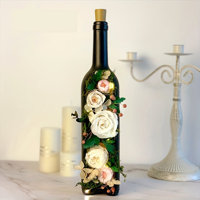 Glass Wine Bottle Vase- HMT25GV