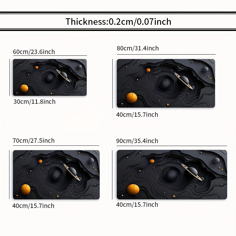 Galactic Space Planet Gaming Mouse Pad, Large TJR6L7P