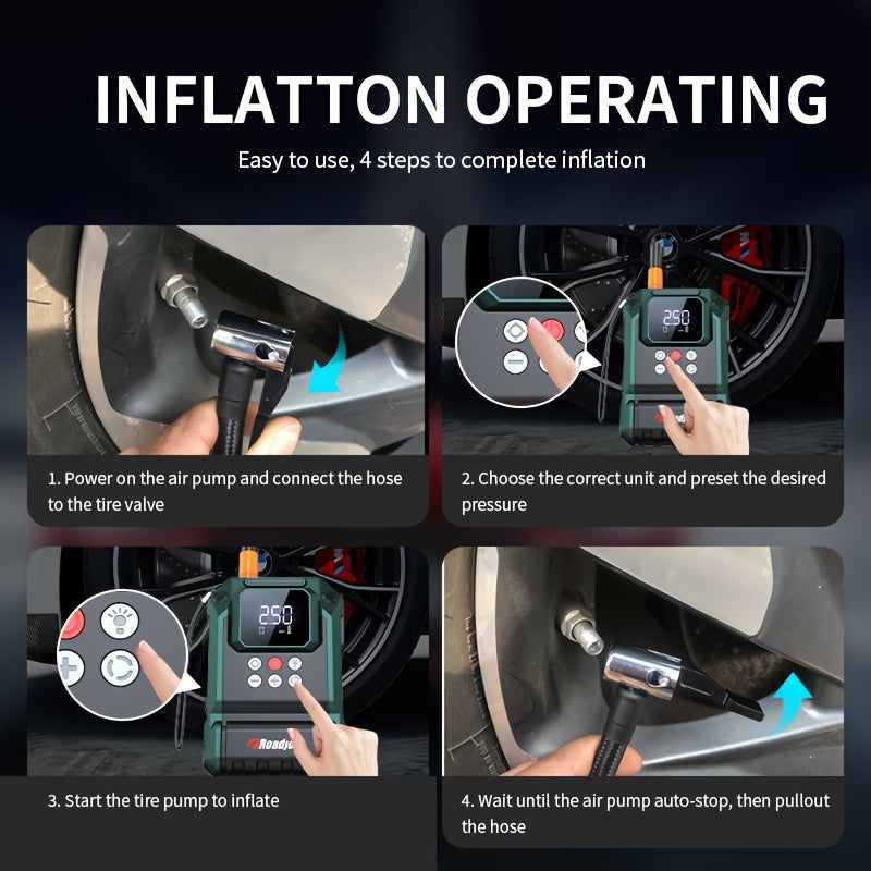 Portable Car Jumper Starter, 10000mAh, 150PSI TJR9D3X