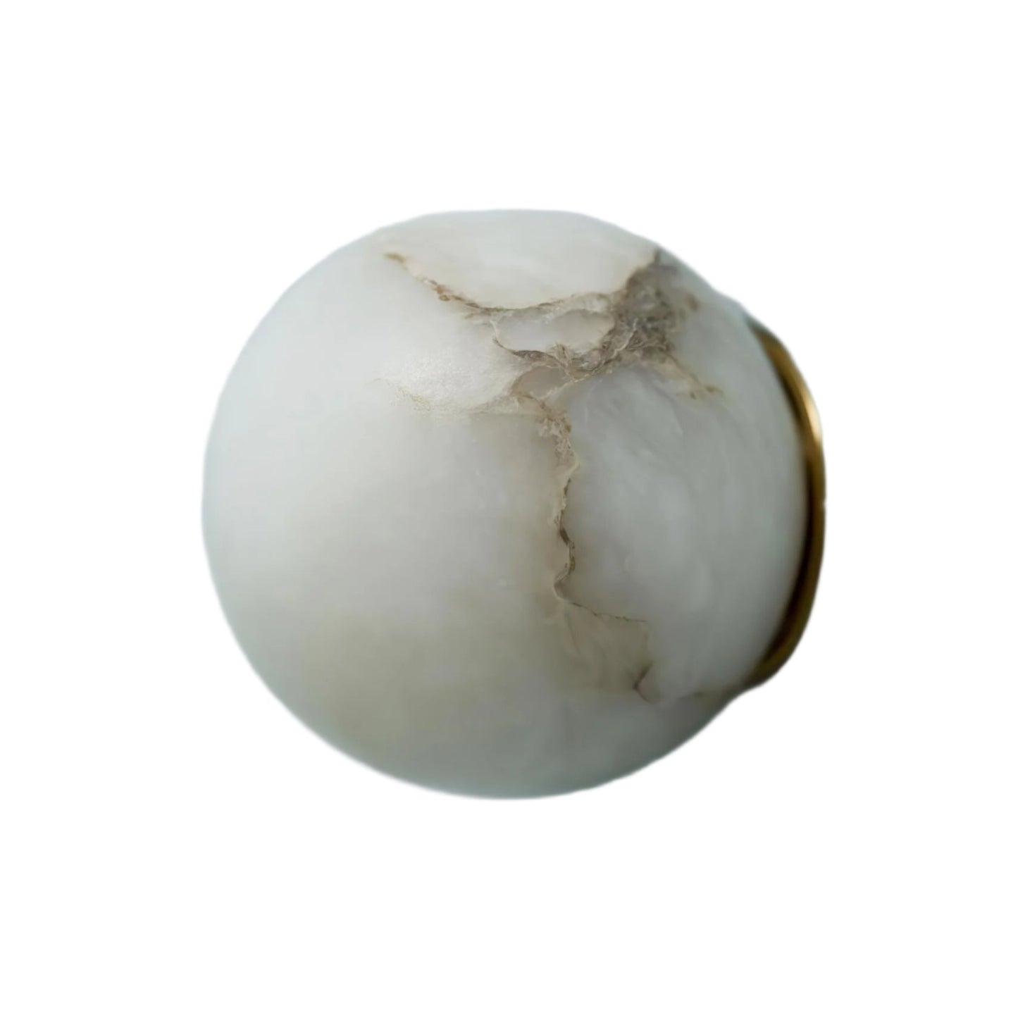 Mini Orb Alabaster Wall Light With Sculpted Stone Shade