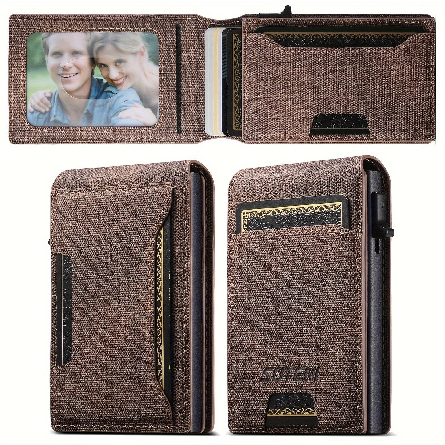 Push-Out Card Holder Wallet, Large Capacity TJR7L4D