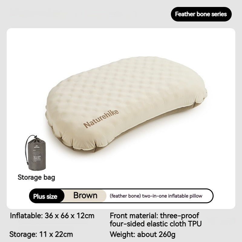 Naturehike Inflatable Pillow 3D Sponge Portable Ultralight Weight Only 160g Camping Outdoor Travel Neck Sleeping Silent Self Air Pillow Surface Pillow