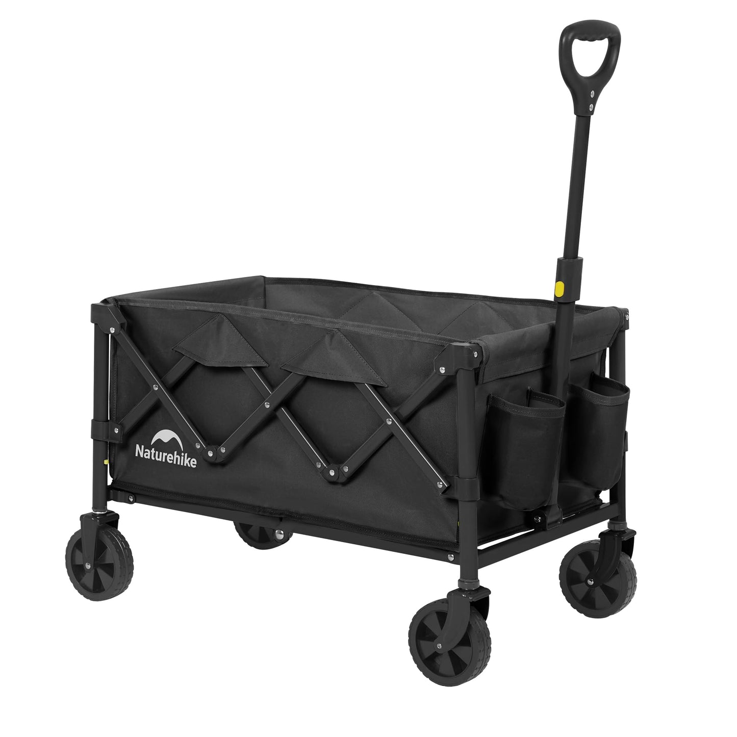 Naturehike Lightweight Camping Cart Portable Collapsible Large Capacity Wagon Cart 80 Liters Maximum 100 Liters Garden Outdoor Park Utility Beach Trolley