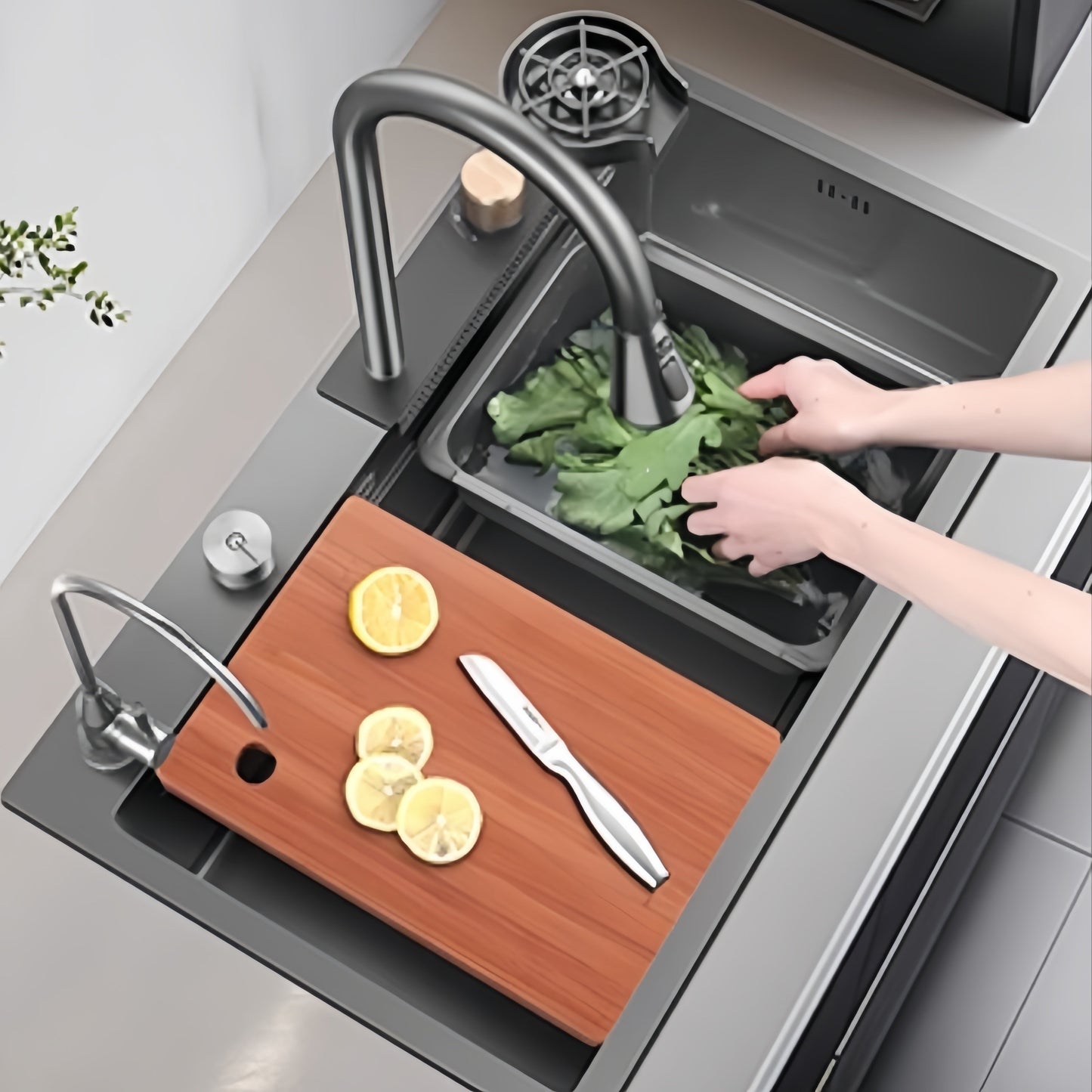 Luxury Stainless Steel Bathroom Sink- HMT24BR