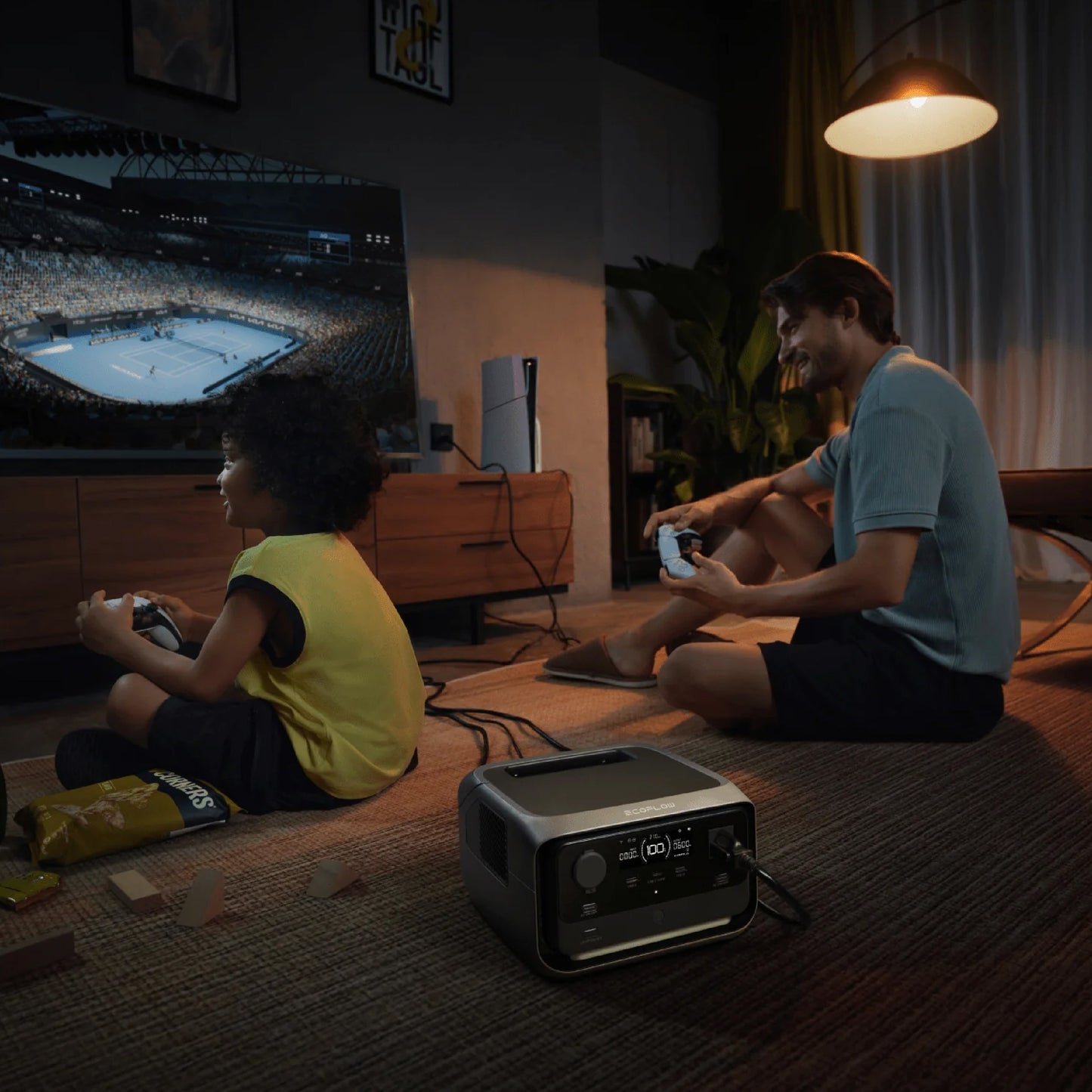 Ecoflow River 3 Max Plus Power Station Portable Home Battery Backup 220V Charging 80% In 1 Hour 600W Up To 1200W With X-Boost Battery Backup