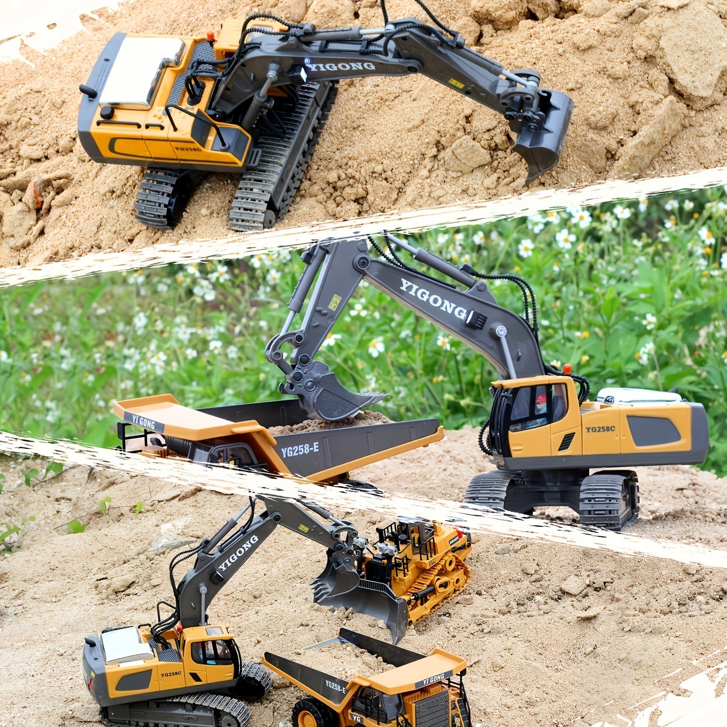 Youngsters' 11-Channel Yellow Remote Control Excavator Toy TJR9R5E