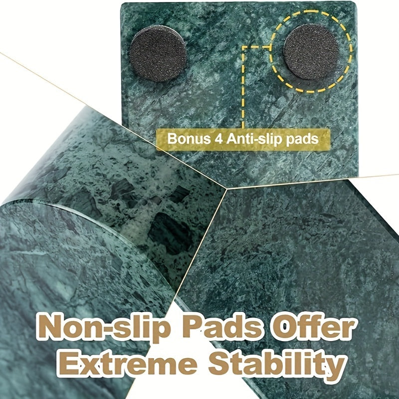 Elegant Green Italian Marble Bookshelf - H2EC