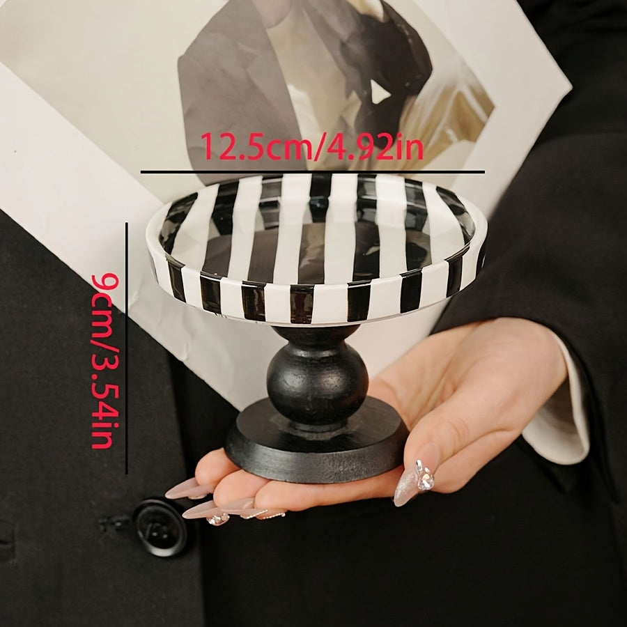 Vintage Ceramic Striped Tray - AXI0