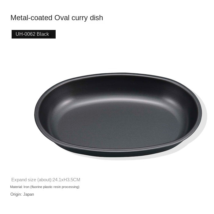 CAPTAIN STAG Metallic Black Coat Tableware Portable Lightweight Dish Plate Bowl Utensil Outdoor Camping Cooking Equipment Made in Japan