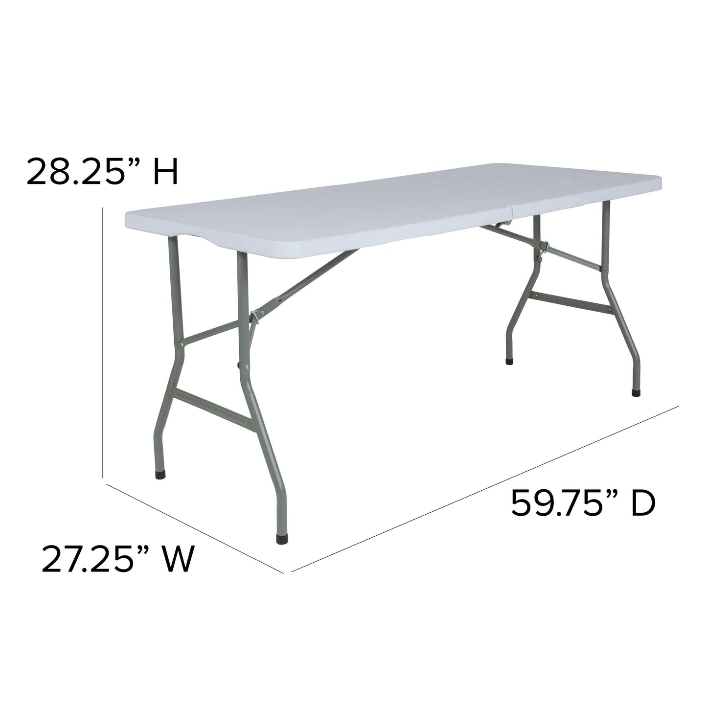 4.97-Foot Bi-Fold Plastic Folding Table