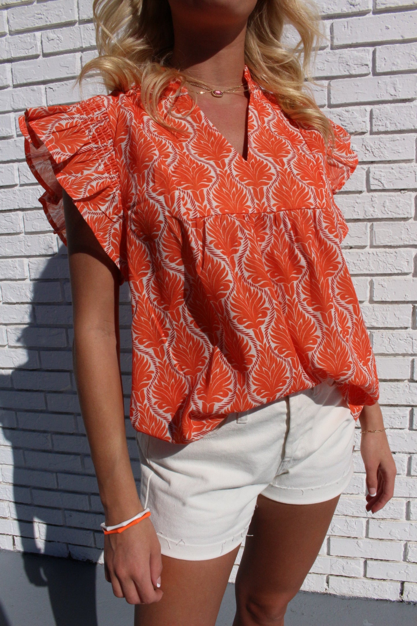 Nova Abstract Print Babydoll Top