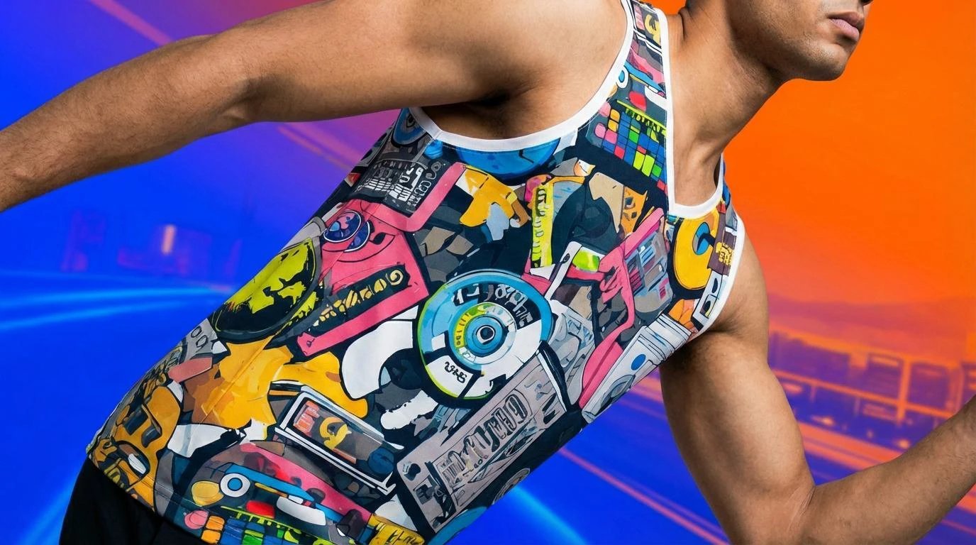 Neon 90s Cassette Tape AOP Jersey — Maximalist Streetwear