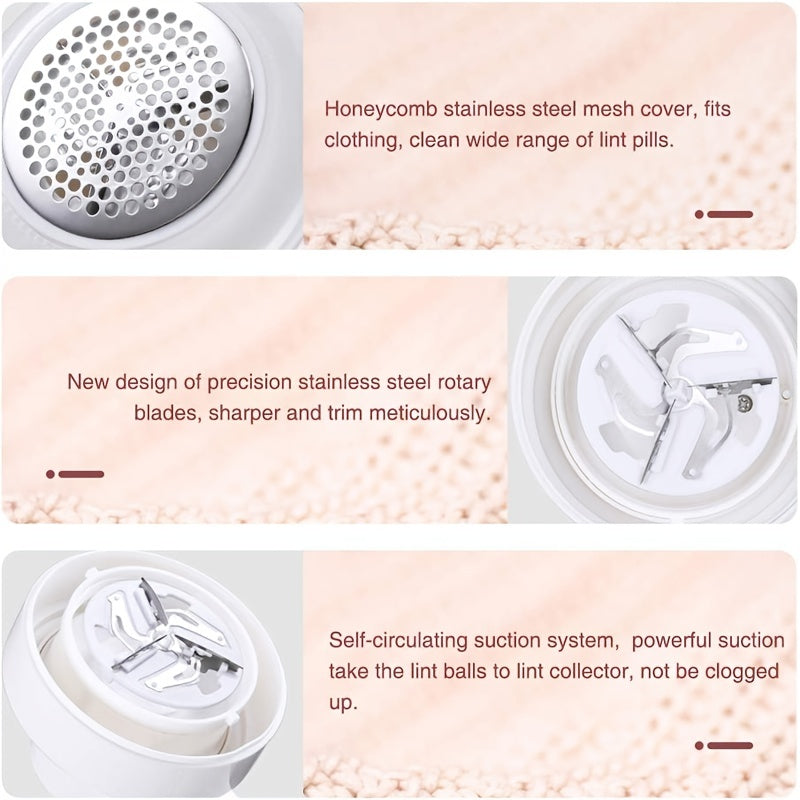 USB Rechargeable Lint Eraser  Portable Fabric Shaver-4Z1O