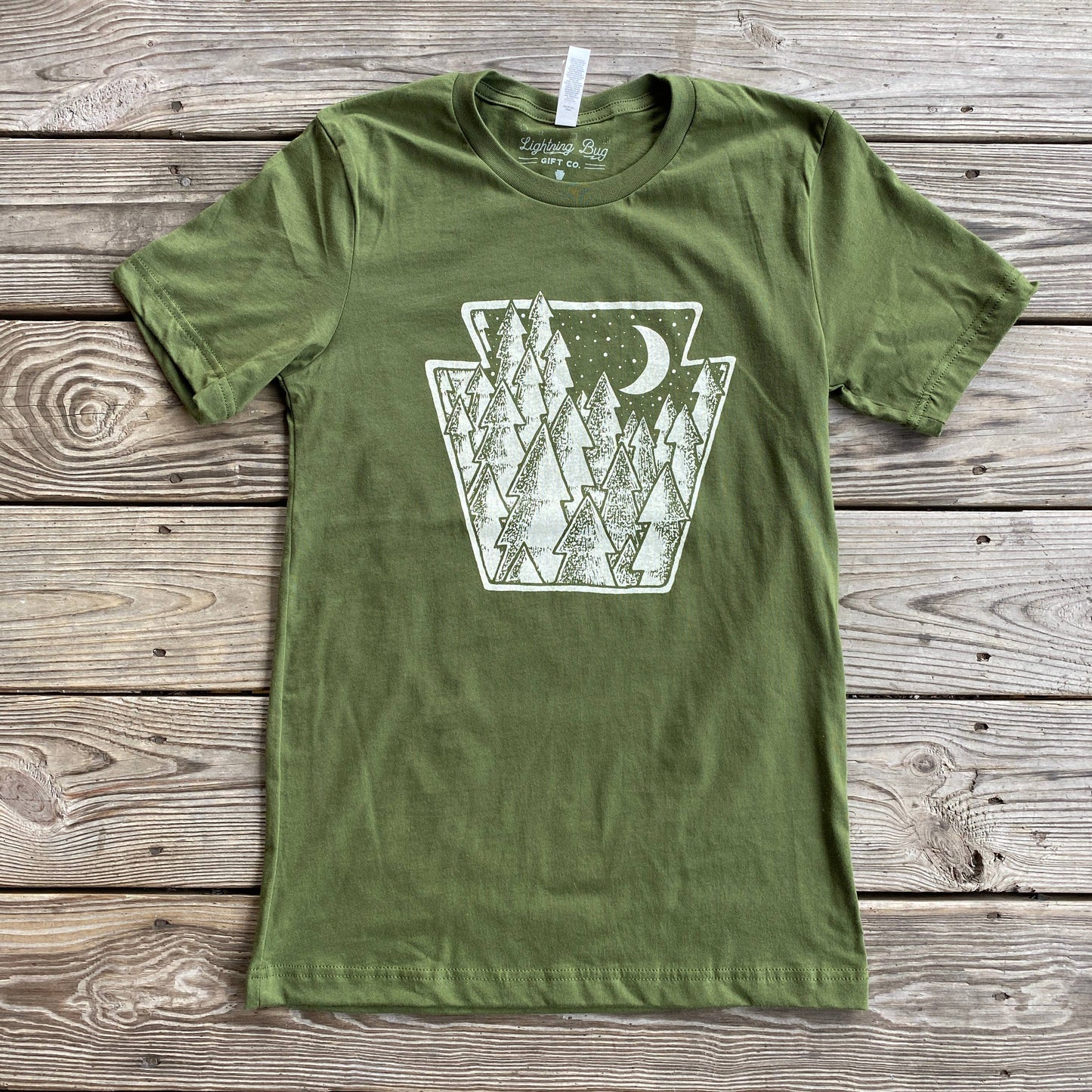Lightning Bug Gift Co. - Pennsylvania Keystone Pines T-shirt: Medium