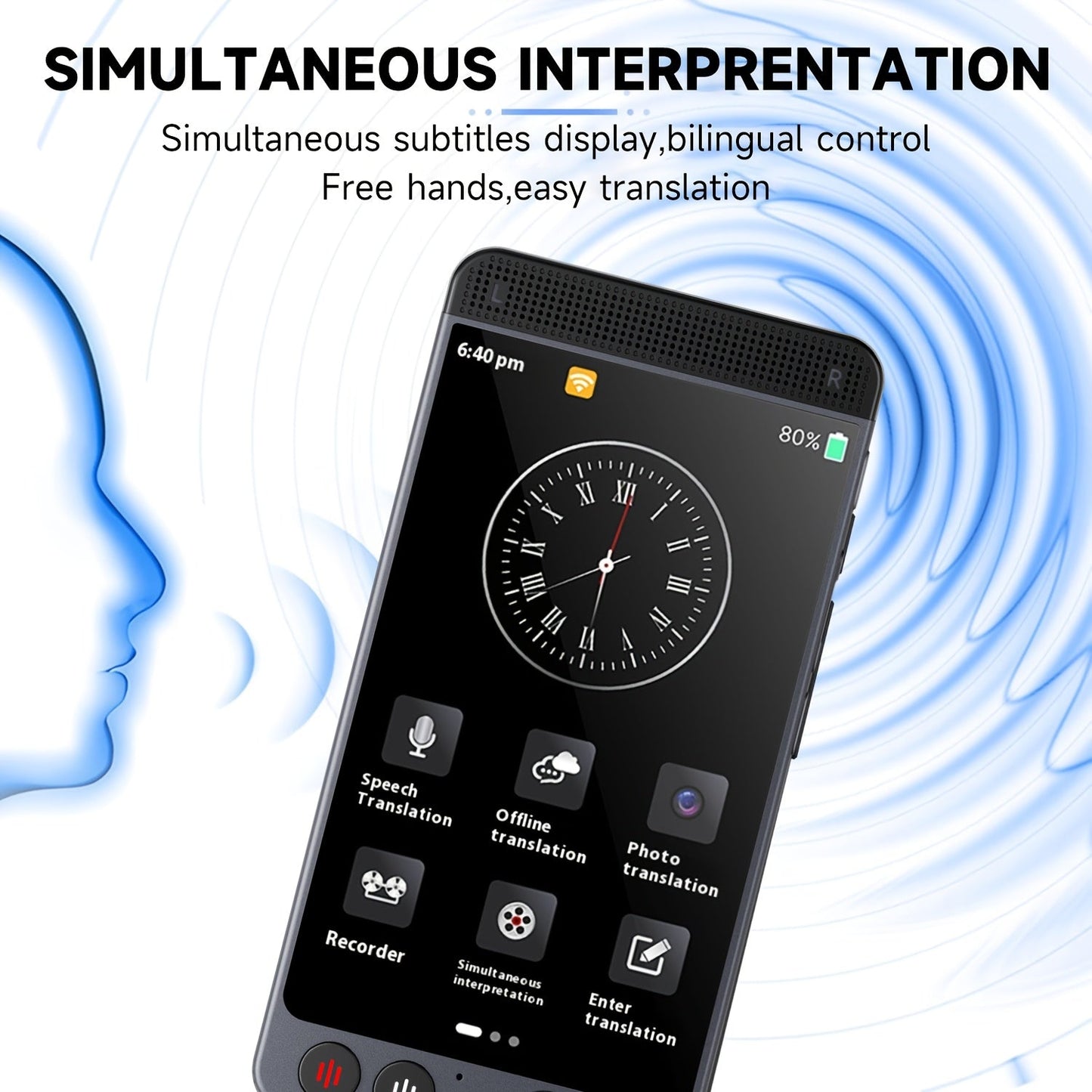 Language Translator Device, 142 Languages, HD Screen TJR8M5D