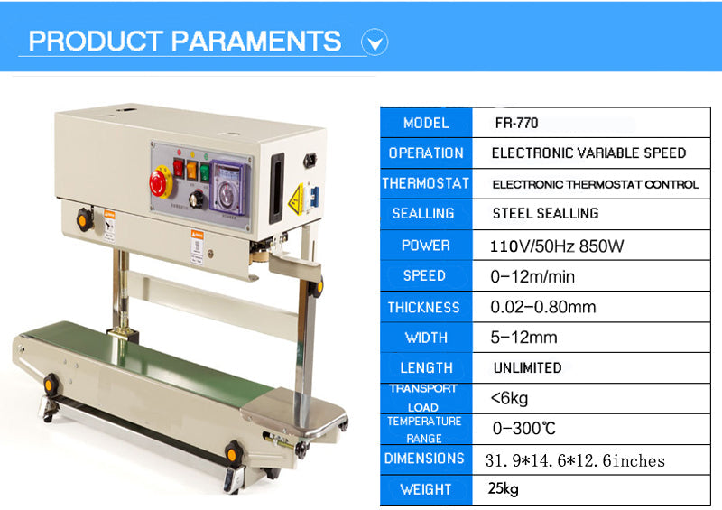 110V Continuous Sealing Machine FR-770