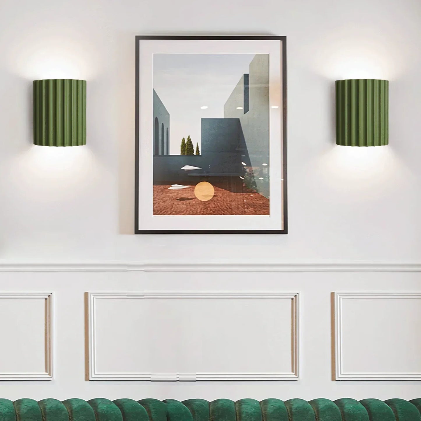 Nordic Resin Plaster Shade Wall Light With Up And Down Glow