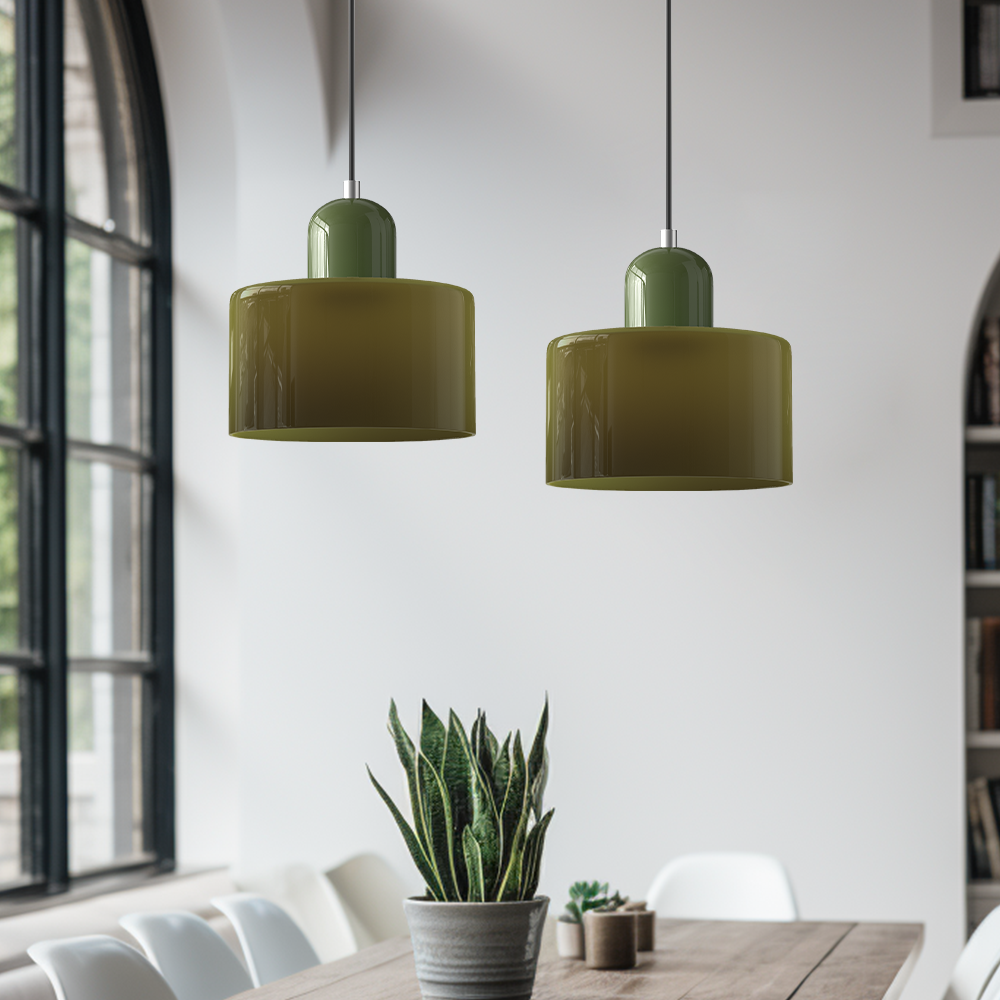 Bauhaus Glass E27 Pendant Light for Kitchen