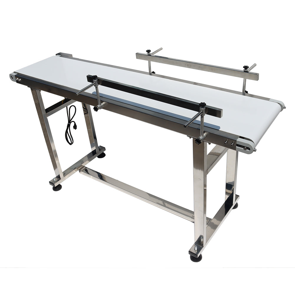 110V 1.5m PU Conveyor Double Guardrail 30cm