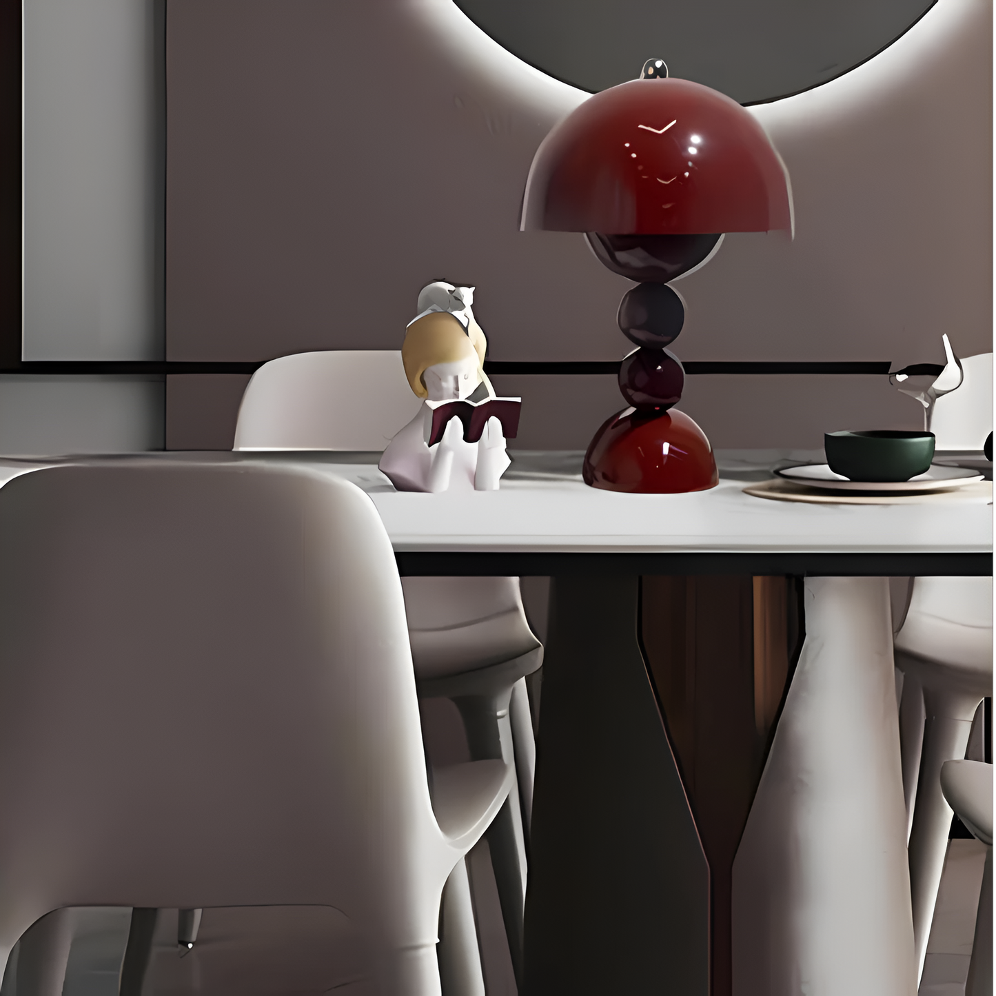 Wireless Bud Table Lamp With Stacked Sphere Base