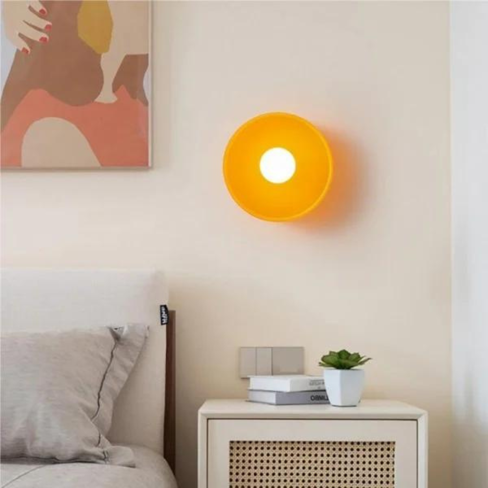 Scandinavian Glass Disc Ceiling Light With Flush Mount Design
