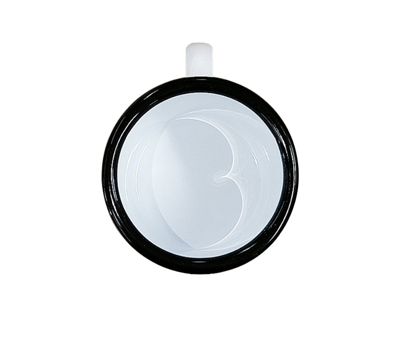 12 oz. Fine Enamel Cup w/Black Lip 1Pc
