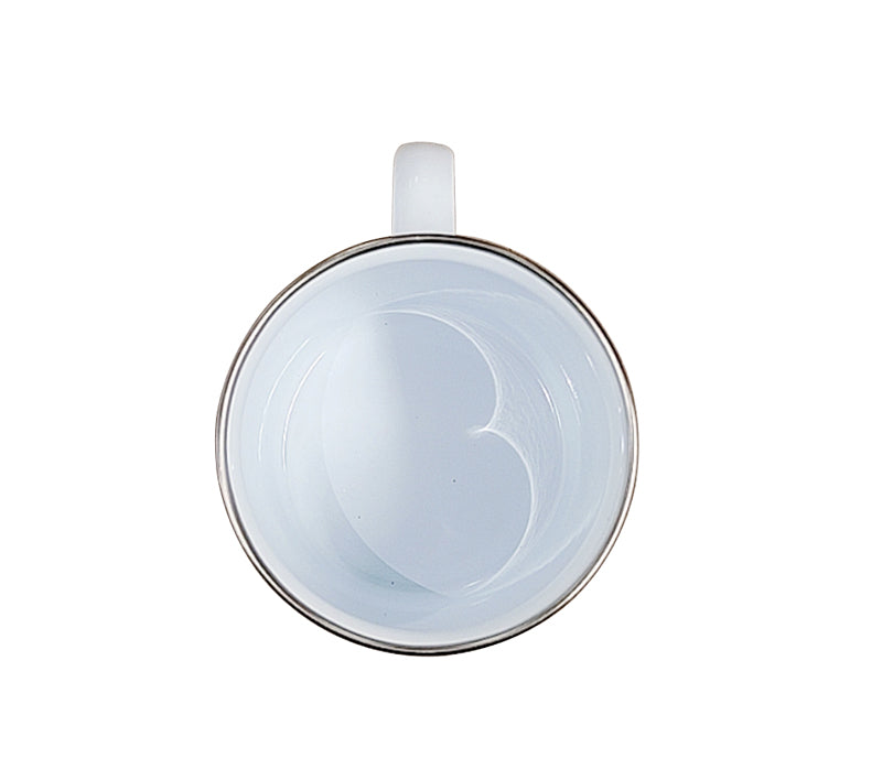 12 oz. Fine Enamel Cup w/Silver Lip 1 Pc
