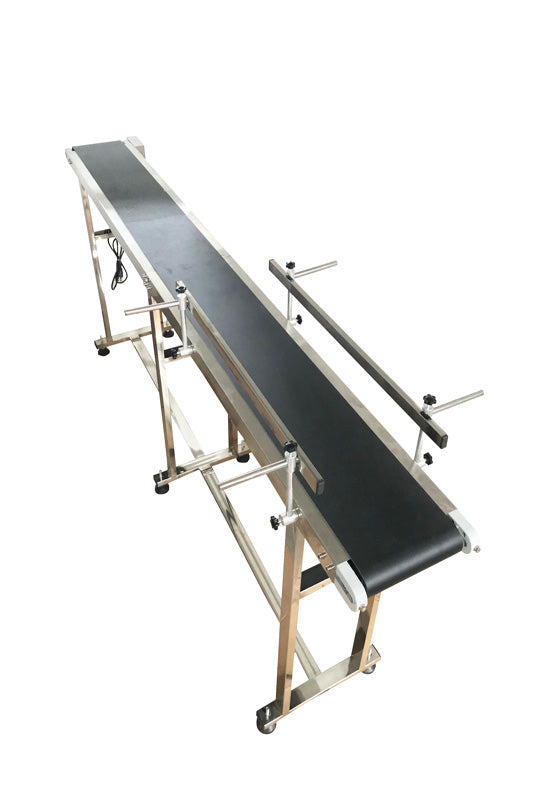 110V 2.1m PVC Conveyor Double Guardrail 20cm