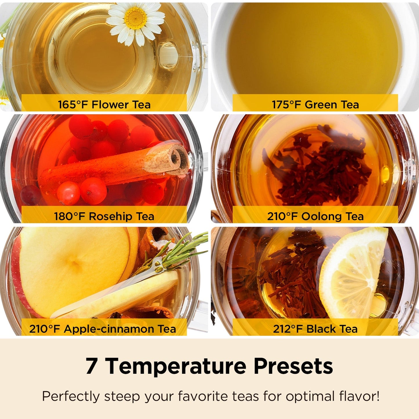 Electric Glass Kettle with Tea Infuser (CK-G170BS)