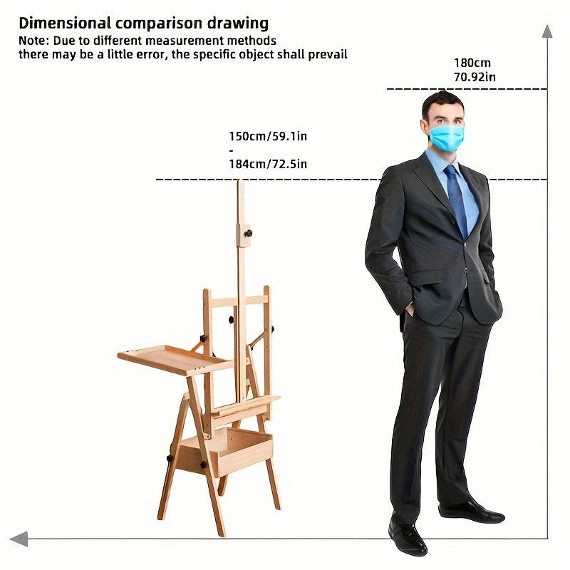 Premium Beechwood Easel with Sliding-Out Storage Box - AX9U