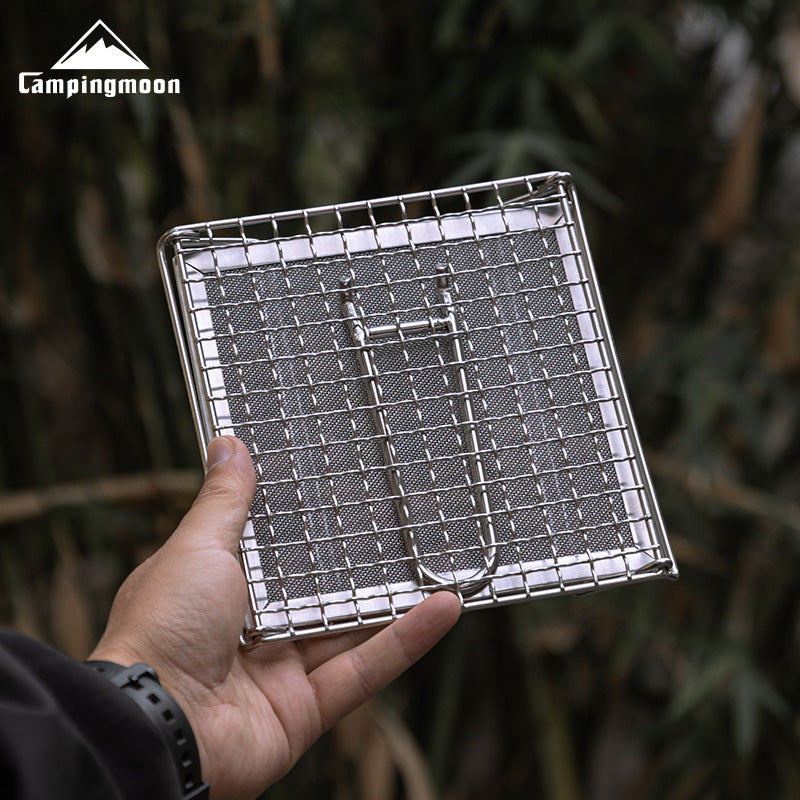 Campingmoon US-1312/1615 Toast Grill Net Portable Folding Stainless Steel Outdoor Camping Stove Accessories Bracket Barbecue Mount BBQ Toaster Bake Mesh