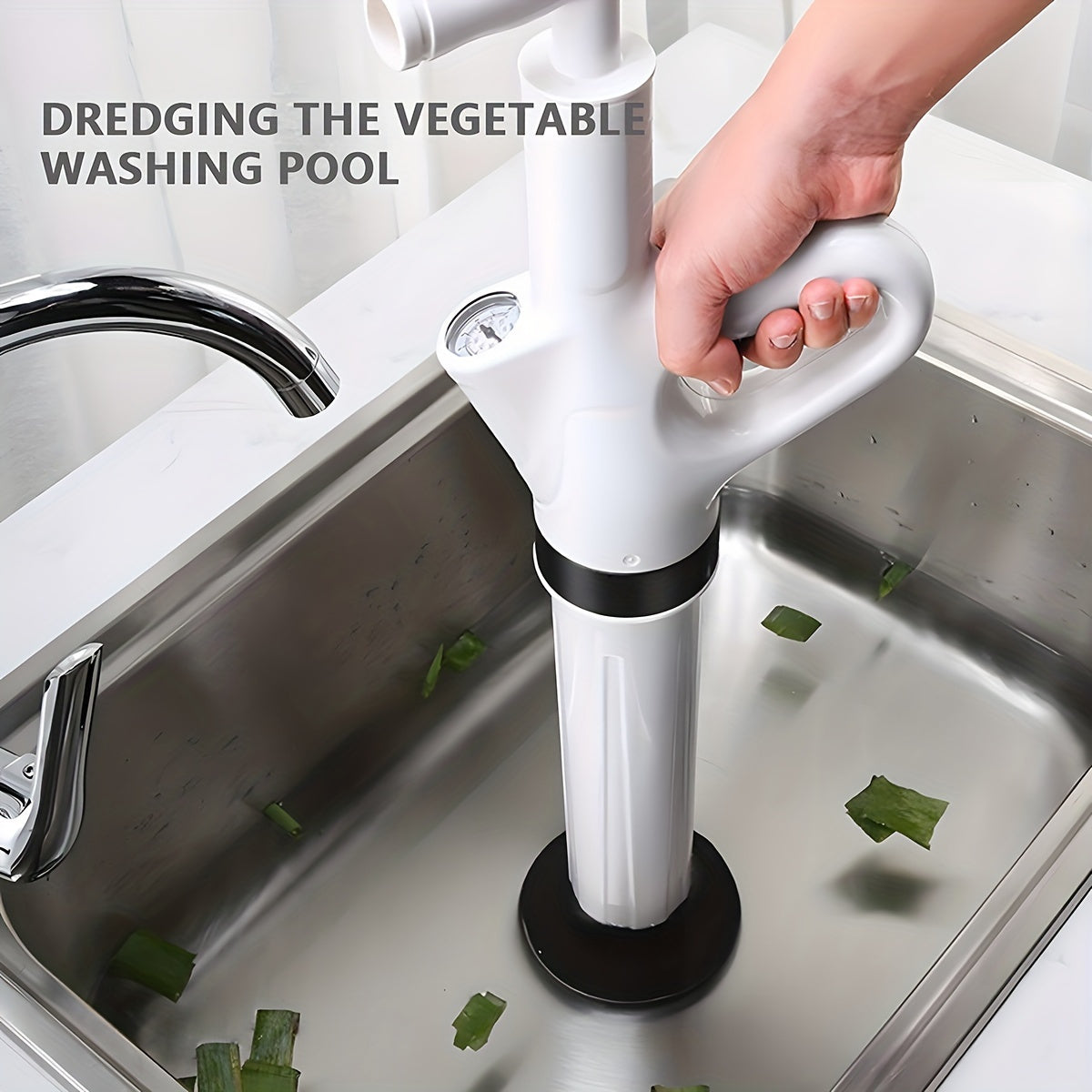 Heavy-Duty Drain Jet Gun, Powerful Air Plunger TJR7P2X