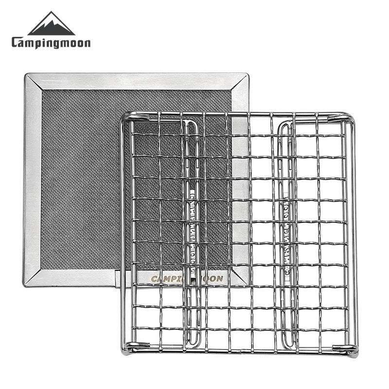 Campingmoon US-1312/1615 Toast Grill Net Portable Folding Stainless Steel Outdoor Camping Stove Accessories Bracket Barbecue Mount BBQ Toaster Bake Mesh