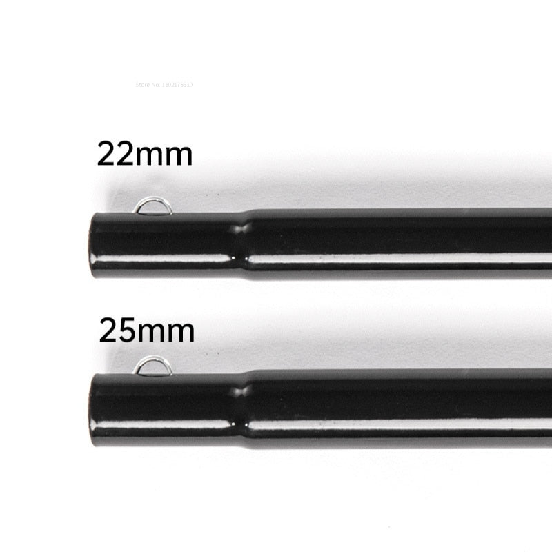 BLACKDOG Canopy 4-Section Tarp Pole Rod 2.4m Length 22mm 25mm Diameter Steel Iron Heavy Duty Outdoor Camping Portable Awning Tarp Tent Pole