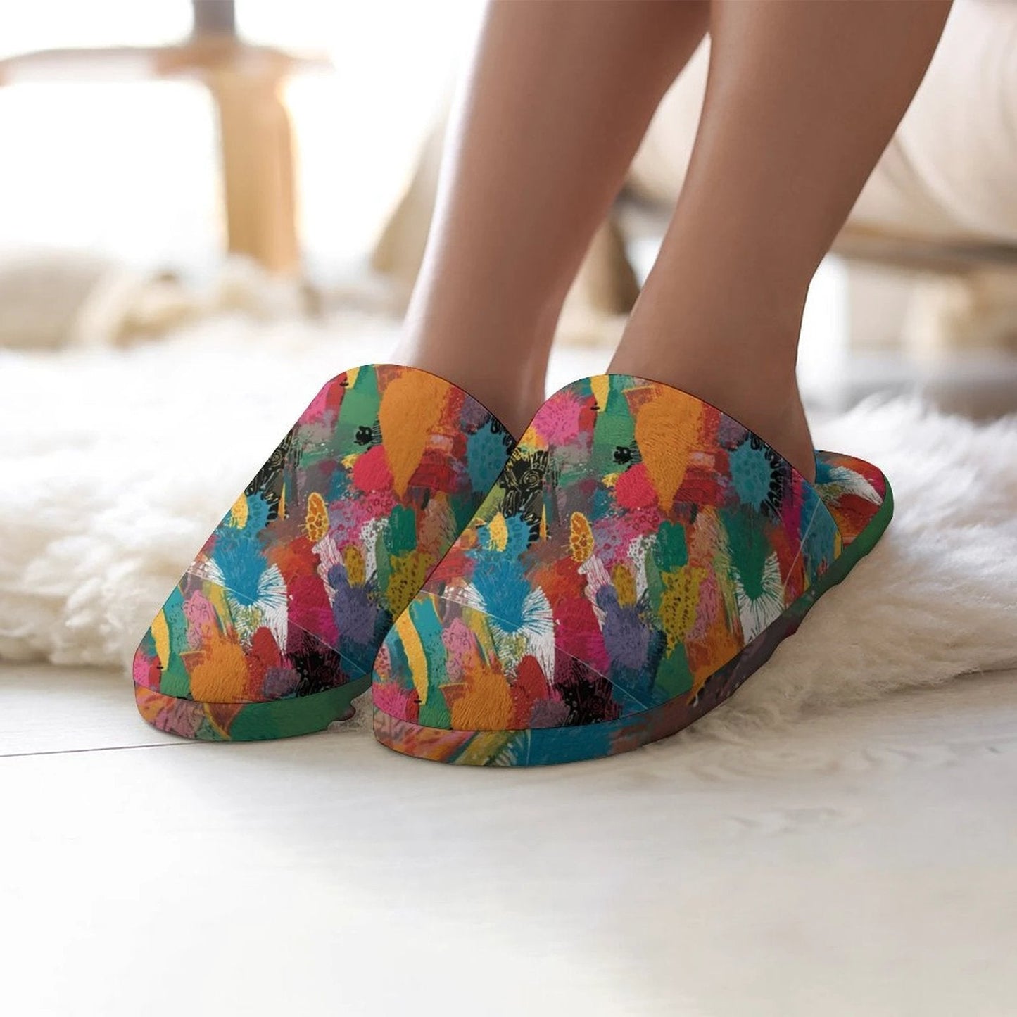 Flannel Ladies Cotton Slippers