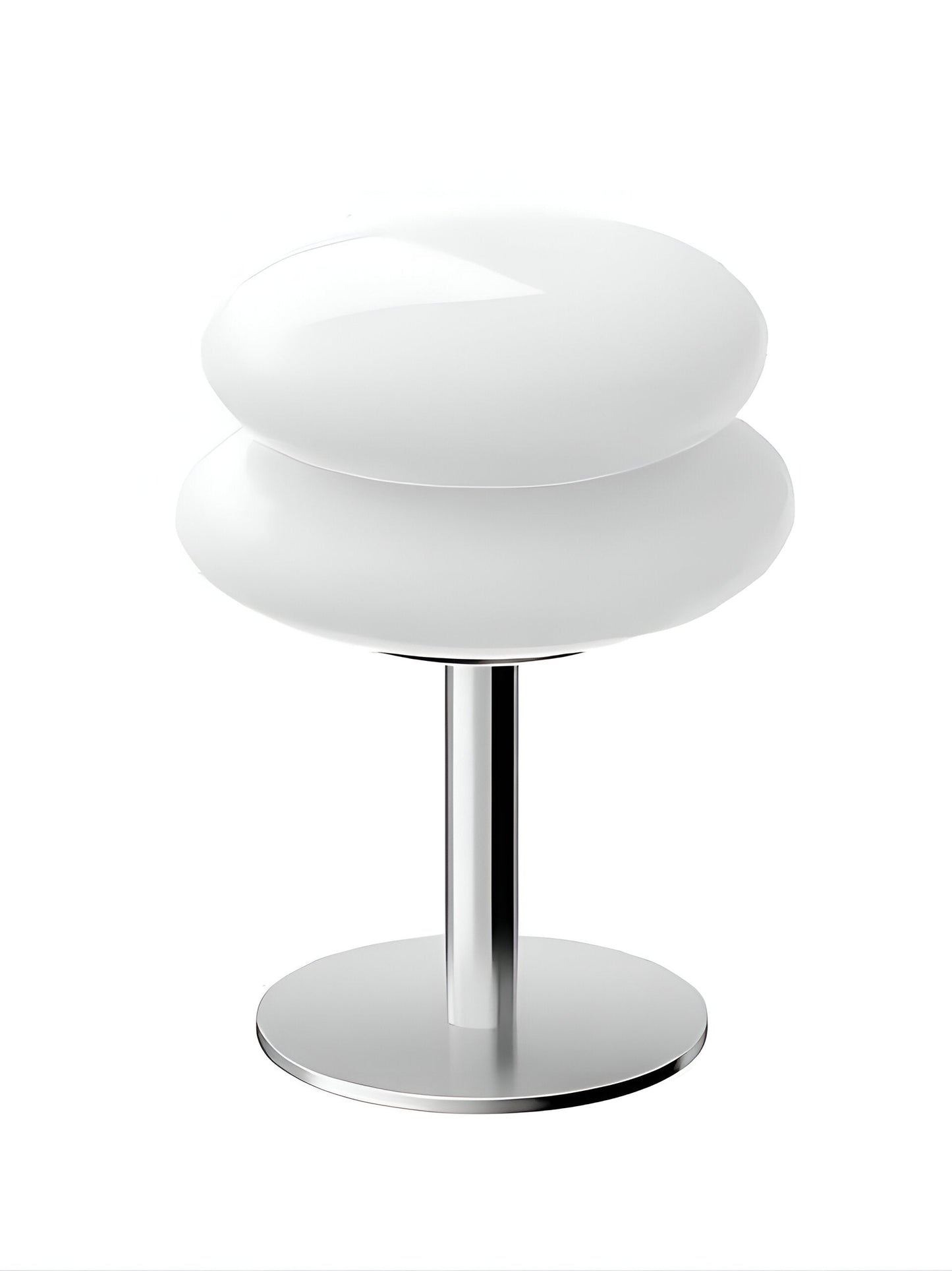 Glass Mushroom Table Lamp With Metal Base