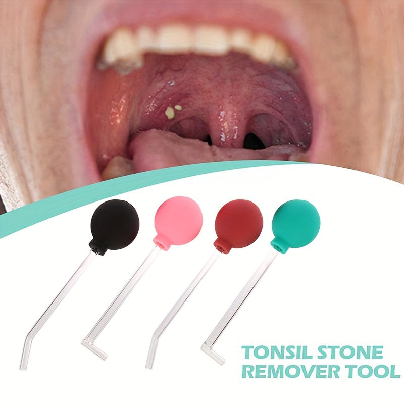 Long Glass Tube Tonsil Stone Remover with Suction Ball TJR2X9G