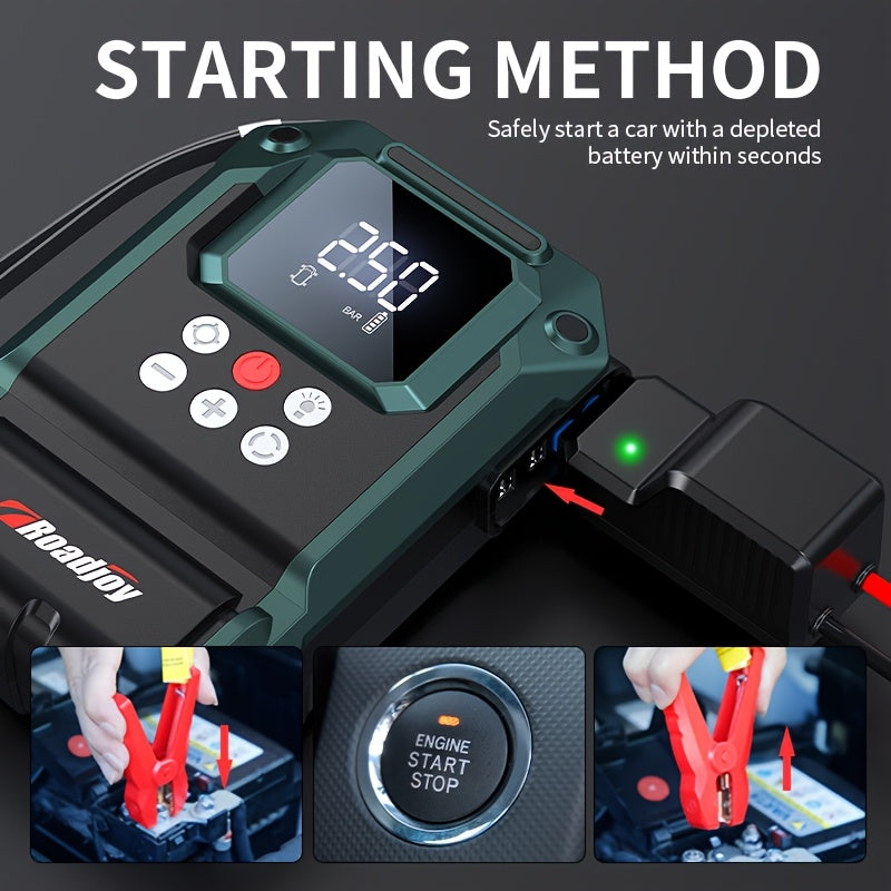 Portable Car Jumper Starter, 10000mAh, 150PSI TJR9D3X