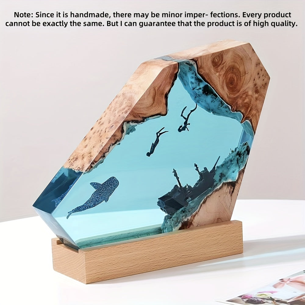 Resin Whale Night Light- HMT24RA