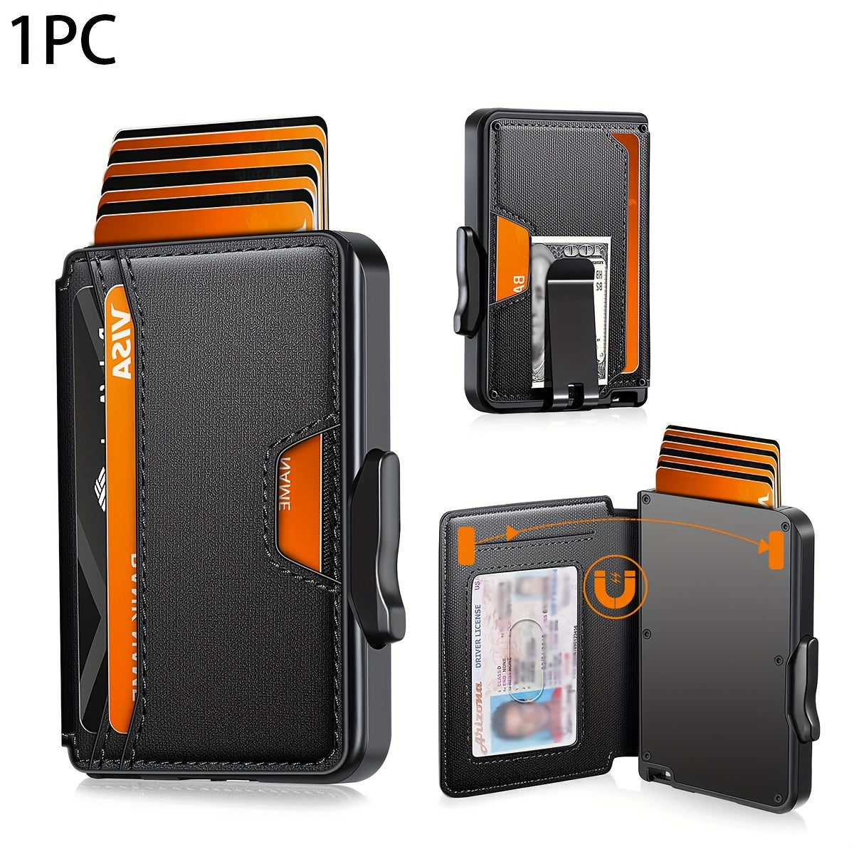 Men's Ultra-Thin RFID Leather Wallet with Card Holder - TJR4K7Y