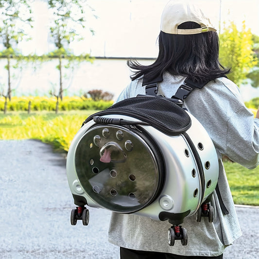 Expandable Pet Trolley Portable Carrier with Wheels-HEPV