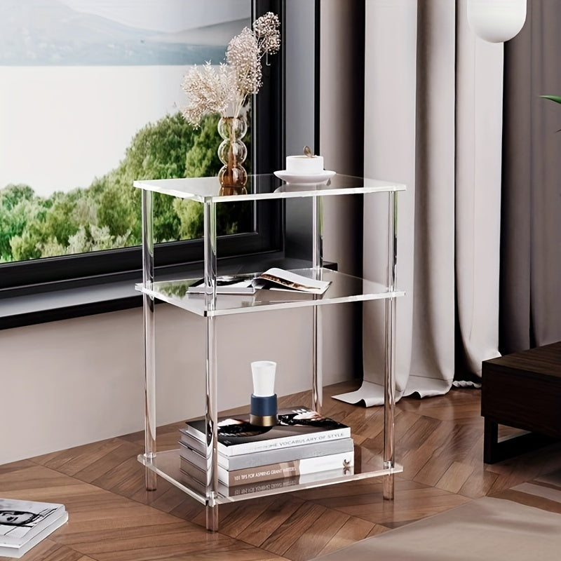 Clear Acrylic 2/3 Tier Side Table - ID2J