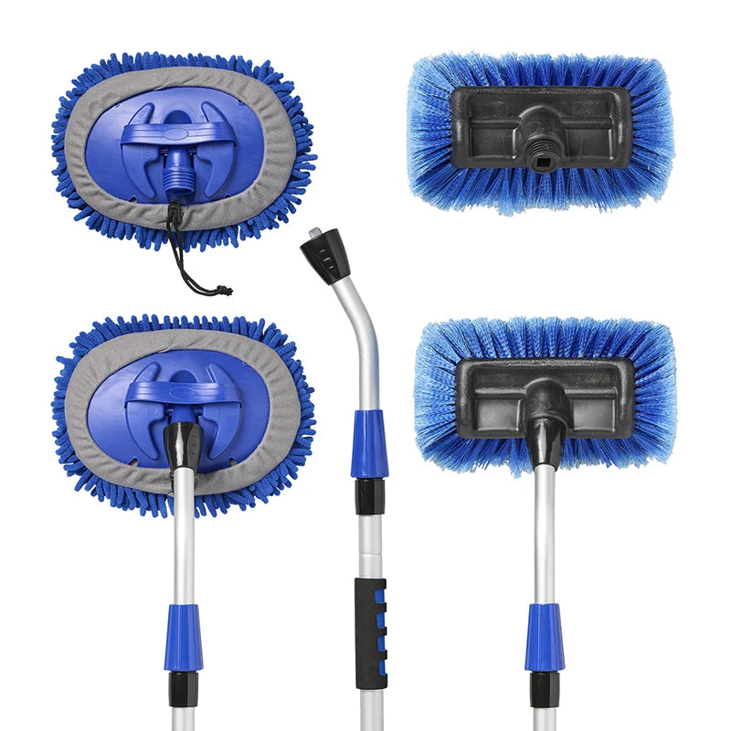 ProPlus Wasborstel telescopische steel 1,90 m met chenille microvezel en 3D wasborstelkop