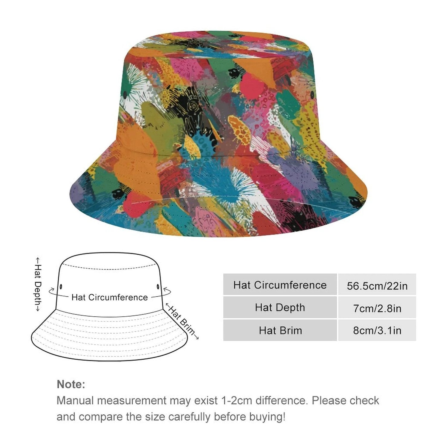 Main Character AOP Adult Bucket Hat | Full-Panel Zero-Blank-Space Sublimation Print — One-Size Festival, Beach & Statement Summer Headwear