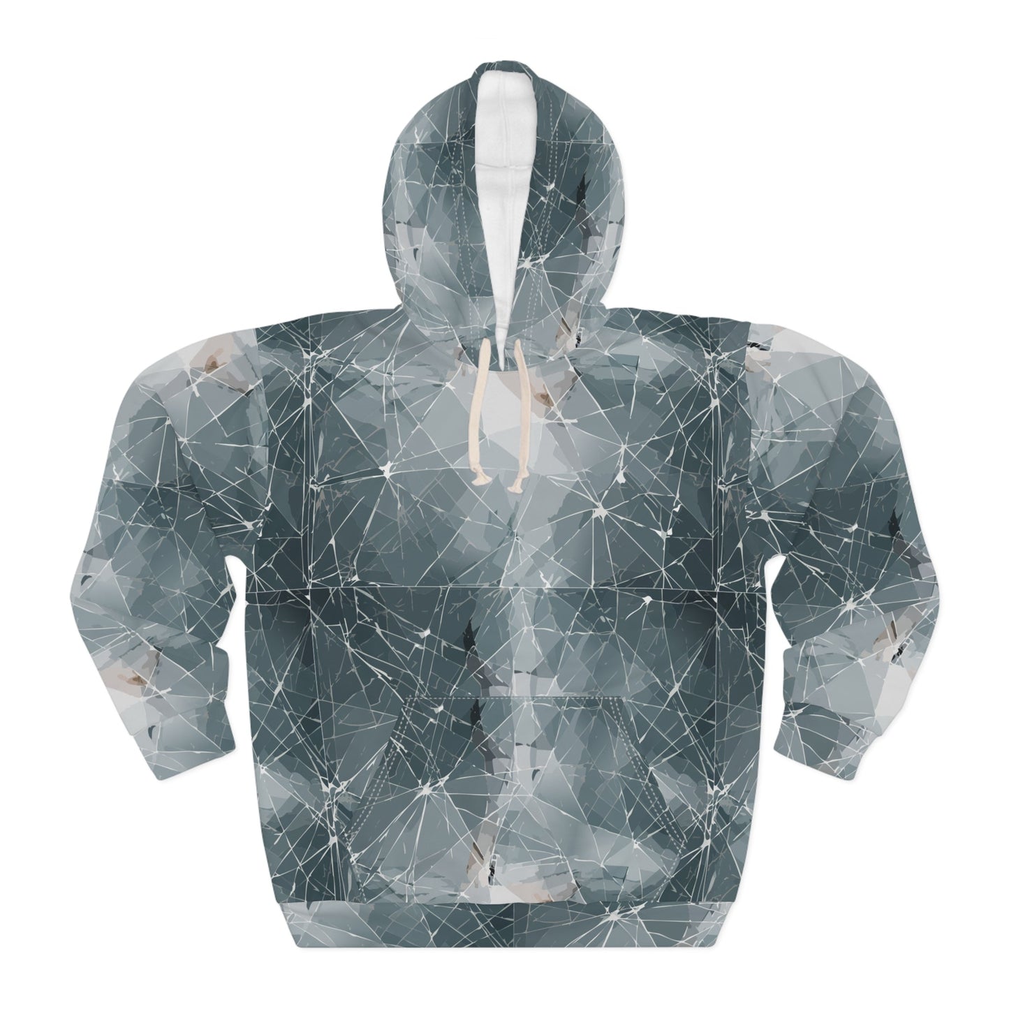 Shattered Beyond Compare - AOP Unisex Graphic Hoodie for Broken Souls and Overrecyclers