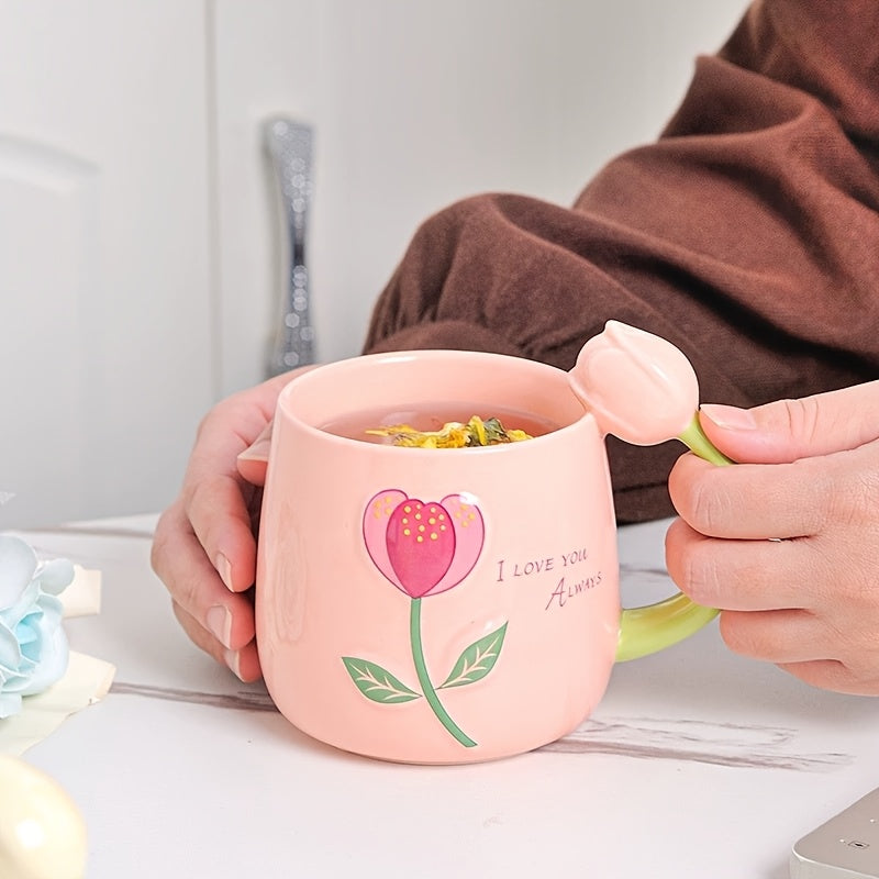 Creative Tulip Ceramic Mug - XI0C