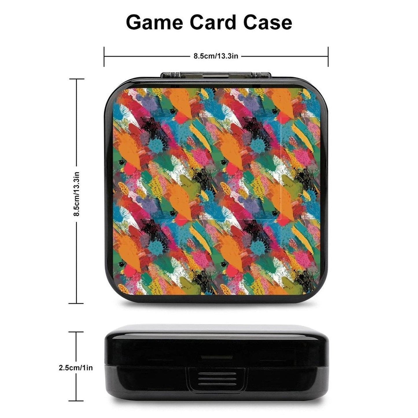 Nintendo Switch 24-Slot Game Card Case — Chromatic Static AOP Art