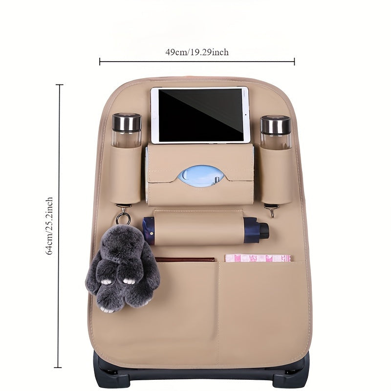 Faux Leather Car Seat Organizer- HMT15LS