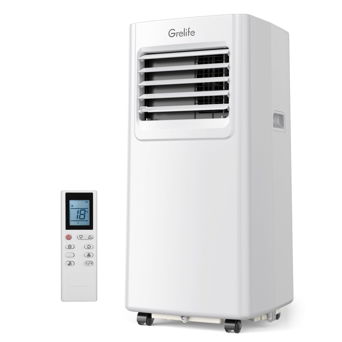 Grelife portable AC, fan & dehumidifier, smart/sleep modes, ultra-quiet 48dB, for 400 sq.ft rooms